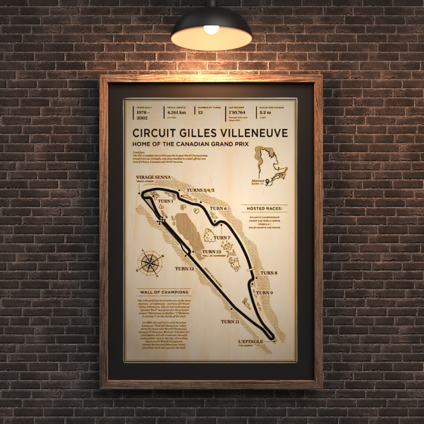 Retro Racetrack Canvas Poster