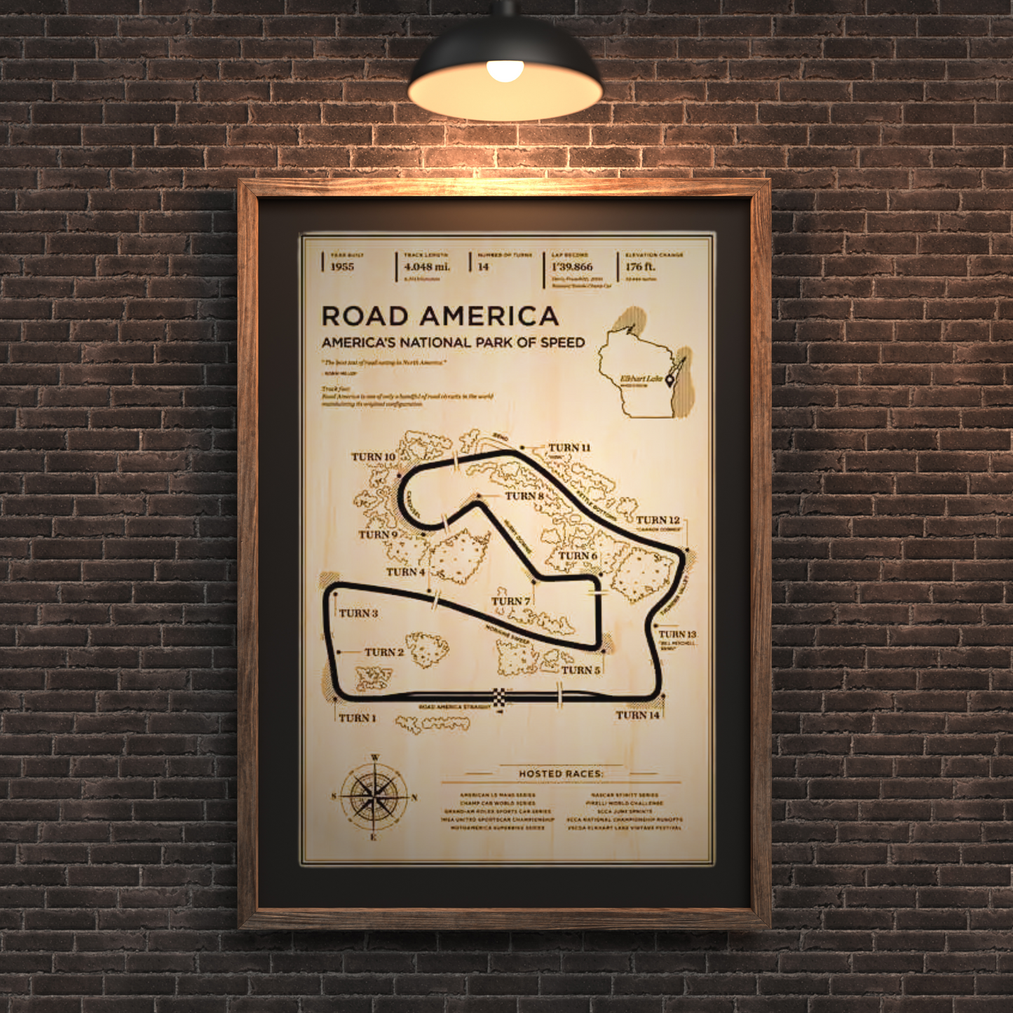 Retro Racetrack Canvas Poster