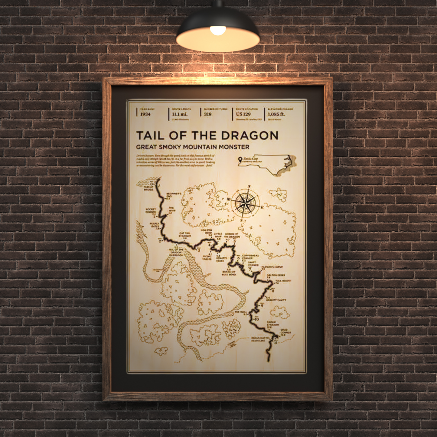 Retro Racetrack Canvas Poster